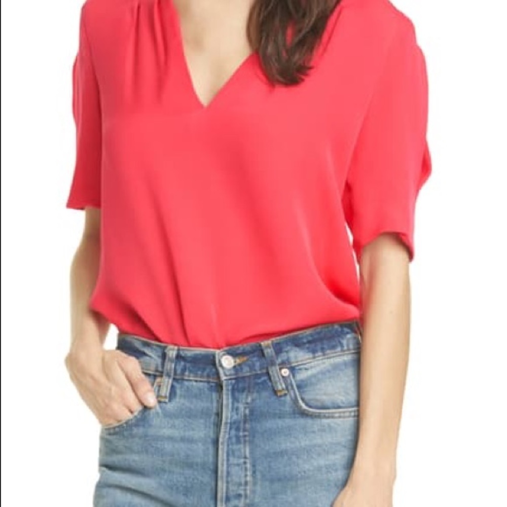 NWT Joie Ance V-Neck Blouse L
